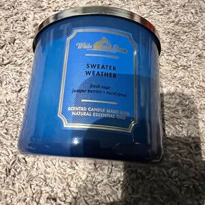 White Barn Sweater Weather Blue Candle